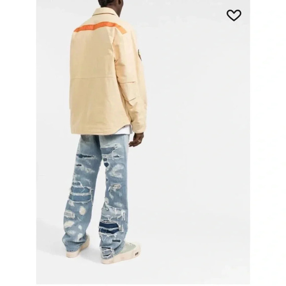 Heron Preston Distressed Effect Jeans Mens Straight Leg Ripped Size 27 - Picture 4 of 14